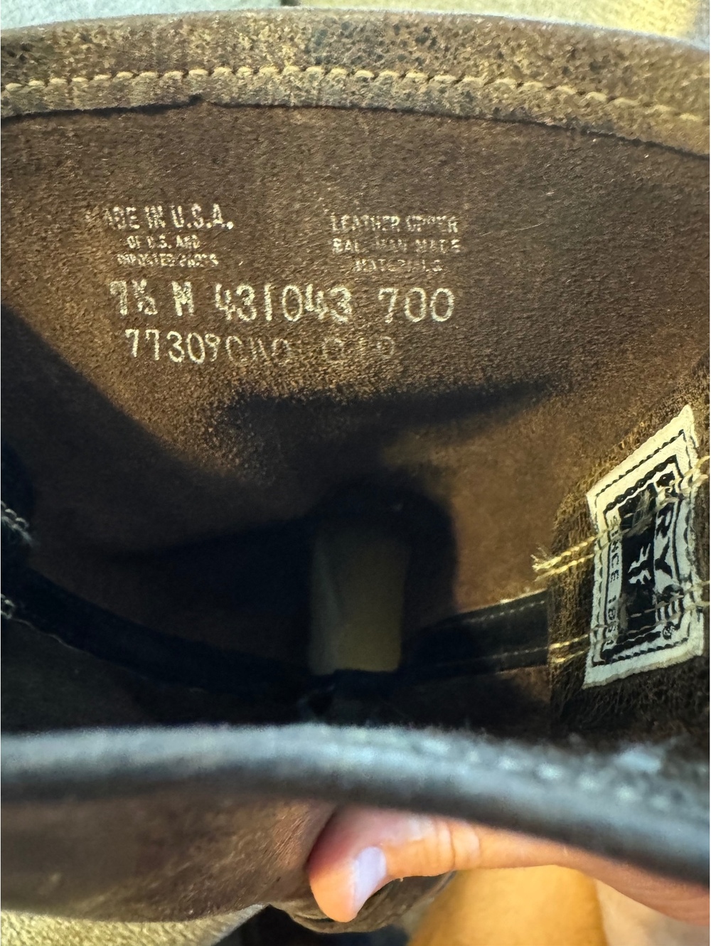 Vintage Frye 77309 Harness 12R Chocolate Leather Boots Made in USA Women's 7.5M - Picture 8 of 9